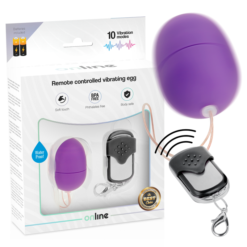 ONLINE HUEVO VIBRADOR CONTROL REMOTO S LILA