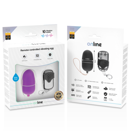 ONLINE HUEVO VIBRADOR CONTROL REMOTO M LILA