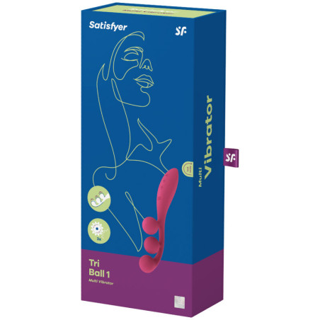 SATISFYER TRI BALL 1 MULTI VIBRADOR ROJO