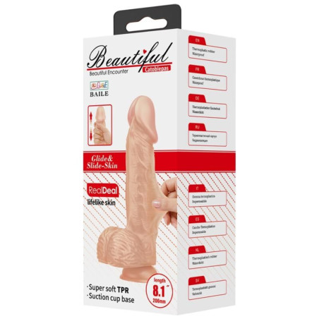 BAILE BEAUTIFUL ENCOUNTER CATOBLEPAS DILDO REALISTICO FLEXIBLE 206 CM NATURAL