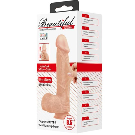 BAILE BEAUTIFUL ENCOUNTER BAHAMUT DILDO REALISTICO FLEXIBLE 218 CM NATURAL