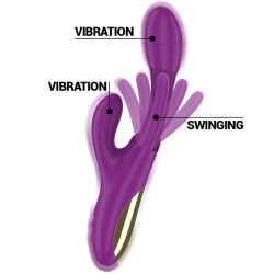 INTENSE APOLO VIBRADOR MULTIFUNCION RECARGABLE 7 VIBRACIONES CON LENGUA OSCILANTE MORADO