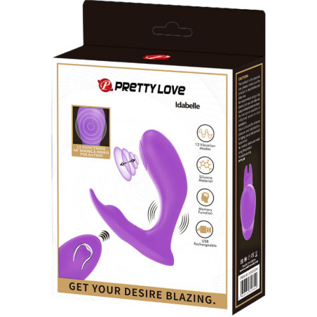 PRETTY LOVE IDABELLE VIBRATION PULSATION CONTROL REMOTO VIOLETA