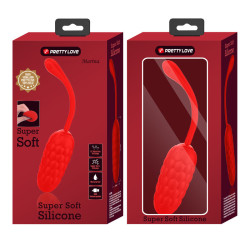 PRETTY LOVE HUEVO VIBRADOR CON TEXTURA MARINA RECARGABLE ROJO