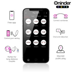 ONINDER CUTE LOVE PLEASURE HUEVO VIBRO ROTADOR 360 SILICONA APP MUNDIAL GRATUITA
