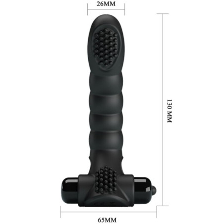 PRETTY LOVE ALEXANDER VIBRADOR DE DEDO 10 VIBRACIONES NEGRO