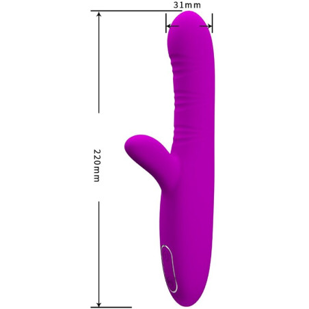 PRETTY LOVE ANGELIQUE VIBRADOR MULTIFUNCION ESTIMULADOR DE CLITORIS MORADO