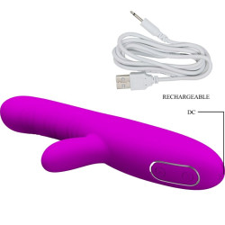 PRETTY LOVE ANGELIQUE VIBRADOR MULTIFUNCION ESTIMULADOR DE CLITORIS MORADO