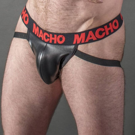 MACHO MX25RC JOCK CUERO ROJO L