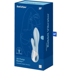 SATISFYER AIR PUMP BUNNY 1 VIBRADOR INFLABLE RABBIT AZUL