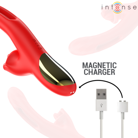 INTENSE JESSICA VIBRADOR MULTIFUNCION ESTIMULACION CLITORIS 248 CM ROJO