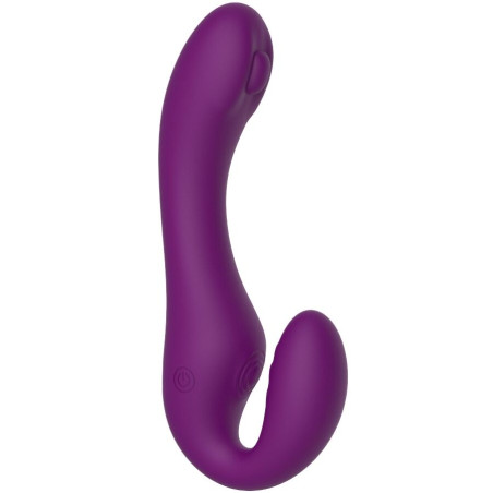 XOCOON STRAPLESS STRAP ON VIBRADOR 2 EN 1 CON CONTROL REMOTO MORADO