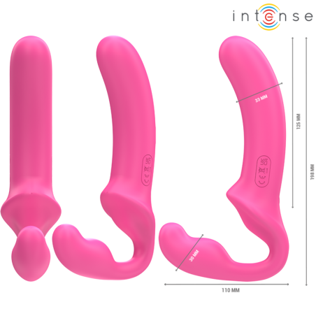 INTENSE AMY VIBRADOR DOBLE 20 CM ROSA CONTROL REMOTO