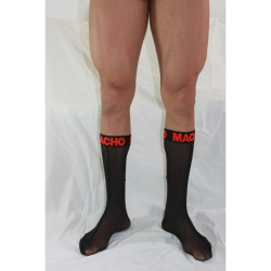 MACHO CALCETINES FINOS NEGRO ROJO TALLA UNICA