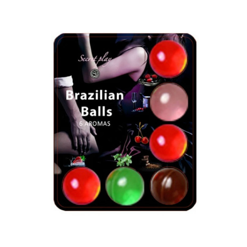 SECRETPLAY 6 HOT BALLS LUBRICANTE CON AROMA DE FRUTAS