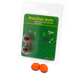 TALOKA BRAZILIAN BALLS GEL INTIMO FRESAS CHAMPN 2 BOLAS