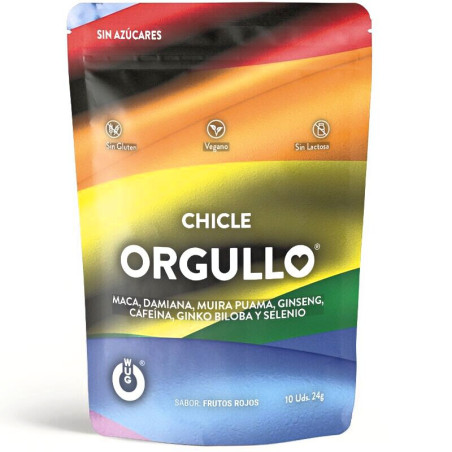 WUG Orgullo Chicle Funcional con Maca Ginseng y Ginkgo para Potenciar tu Vitalidad Intima