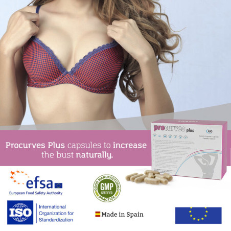 Procurves Plus Complemento alimenticio para aumentar el pecho de forma natural