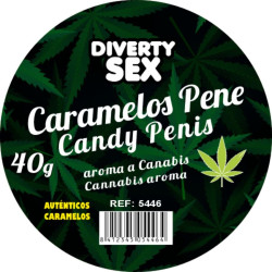 DIABLO GOLOSO 20 CARAMELOS PENE AROMA CANNABIS