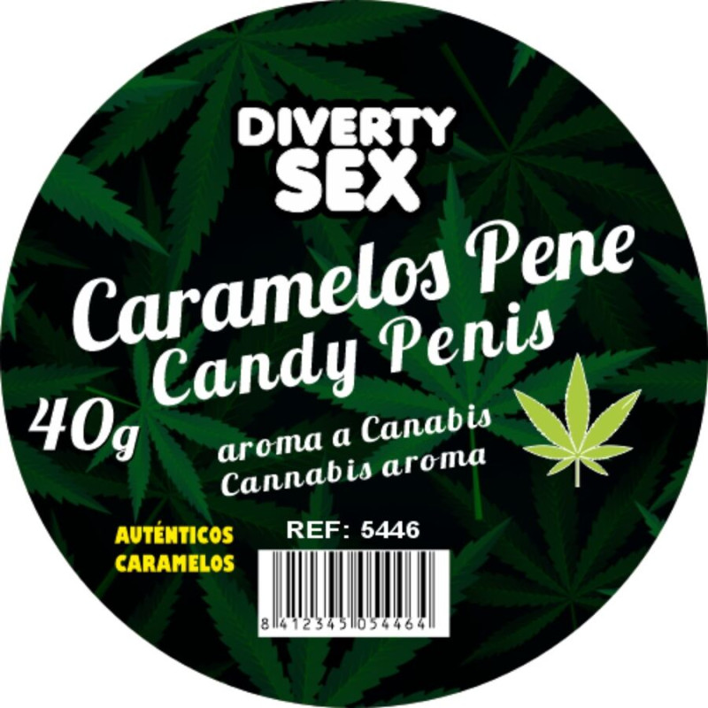 DIABLO GOLOSO 20 CARAMELOS PENE AROMA CANNABIS