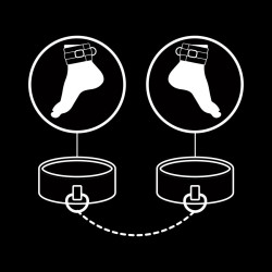 FETISH SUBMISSIVE ESPOSAS TOBILLOS CUERO VEGANO CON FORRO DE NEOPRENO