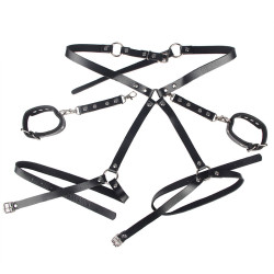 SUBBLIME 953690 ESPOSAS CON CINTURON BONDAGE NEGRO TALLA UNICA