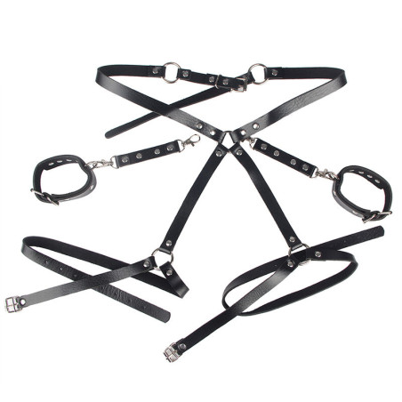 SUBBLIME 953690 ESPOSAS CON CINTURON BONDAGE NEGRO TALLA UNICA