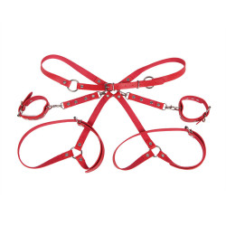 SUBBLIME 953706 ESPOSAS CON CINTURON BONDAGE ROJO TALLA UNICA