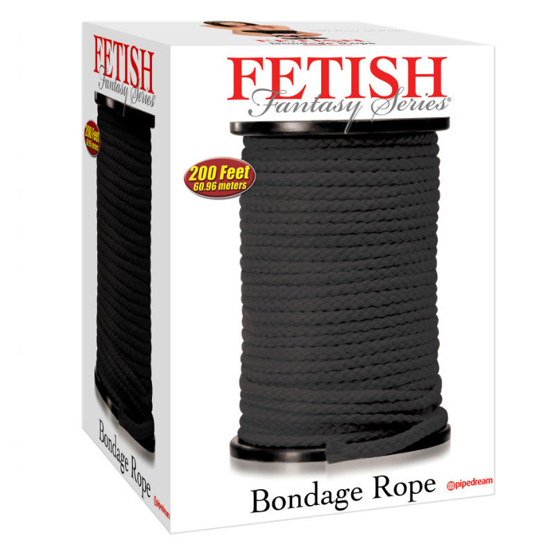 FETISH FANTASY SERIES SERIES BONDAGE CUERDA SEDA NEGRO 6096 METROS