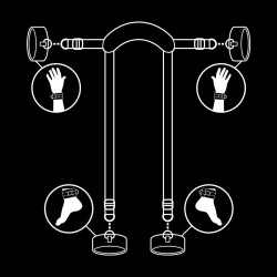 FETISH SUBMISSIVE POSICION MASTER CON 4 ESPOSAS CON FORRO DE NEOPRENO