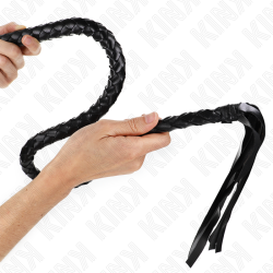 KINK LATIGO DE SERPIENTE CON ANILLO DE MANO NEGRO 65 CM