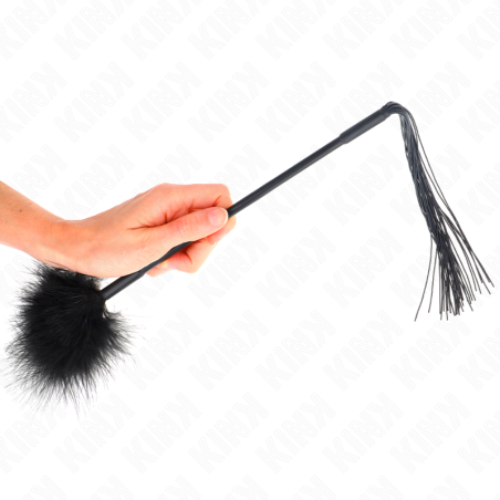 KINK LATIGO DE SILICONA CON PLUMAS PARA COSQUILLAS 47 CM