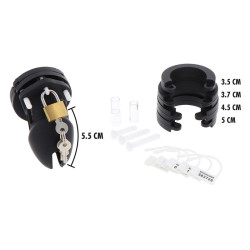 HIDDEN DESIRE EXTREME JAULA DE CASTIDAD SILICONA TALLA S NEGRO