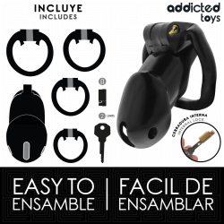 ADDICTED TOYS LOCKED MINDNIGHT CELL JAULA PARA PENE TALLA L