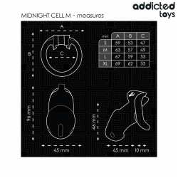ADDICTED TOYS LOCKED MINDNIGHT CELL JAULA PARA PENE TALLA M