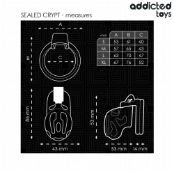 ADDICTED TOYS LOCKED SEALED CRYPT JAULA PARA PENE 8 CM