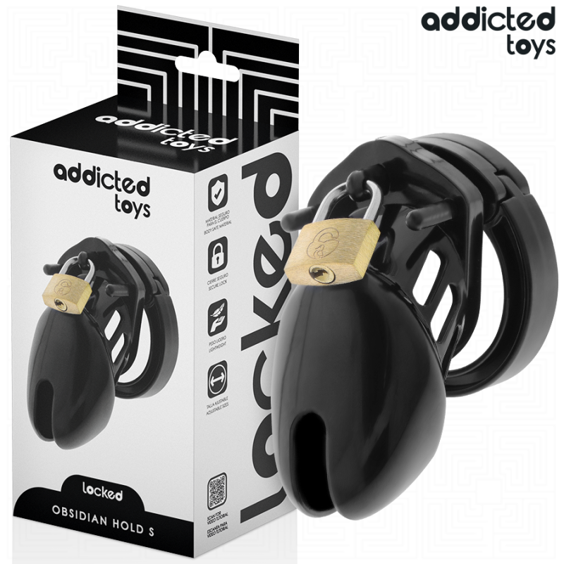 ADDICTED TOYS LOCKED OBSIDIAN HOLD JAULA PARA PENE TALLA S