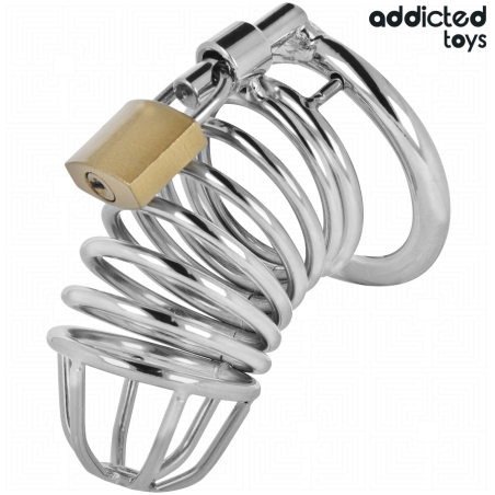 ADDICTED TOYS LOCKED IRON CELL JAULA PARA PENE DE METAL 5 CM TALLA L