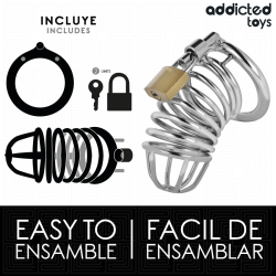 ADDICTED TOYS LOCKED IRON CELL JAULA PARA PENE DE METAL 5 CM TALLA L