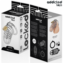 ADDICTED TOYS LOCKED IRON CELL JAULA PARA PENE DE METAL 5 CM TALLA L