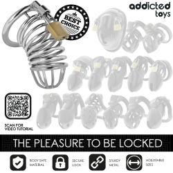 ADDICTED TOYS LOCKED IRON CELL JAULA PARA PENE DE METAL 5 CM TALLA L
