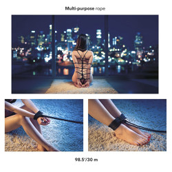 CALEXOTICS SCANDAL CUERDA BDSM NEGRA 30 M