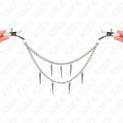 KINK PINZAS PARA PEZONES CON CADENA DE PUAS 30 CM