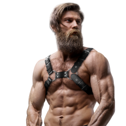 FETISH SUBMISSIVE ATTITUDE ARNES BULLDOG AJUSTABLE ECOPIEL PECHO HOMBRE