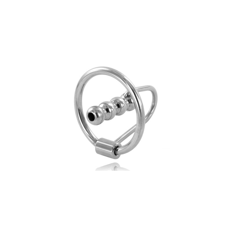 METAL HARD ANILLO GLANDE CON PLUG URETRAL 30MM