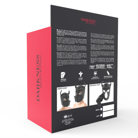 DARKNESS MASCARA PERRO DE NEOPRENO CON HOCICO EXTRAIBLE M