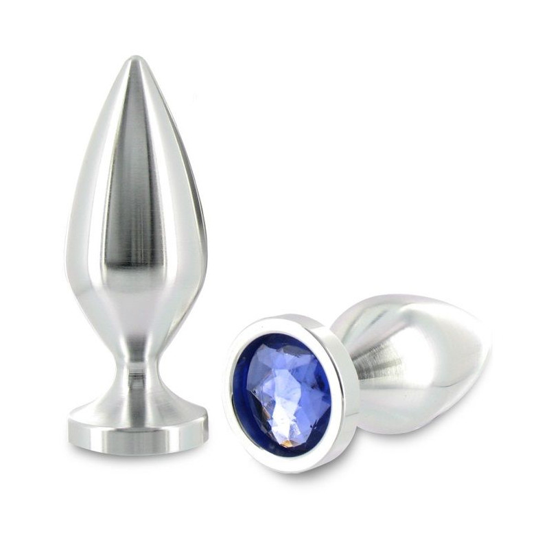 METAL HARD ANAL PLUG ALIMINUM COLOR CRISTAL PEQUENO 571 CM