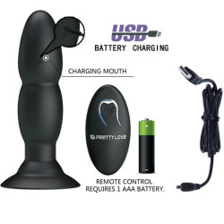 PRETTY LOVE PLUG VIBRADOR Y ROTACION POR CONTROL REMOTO