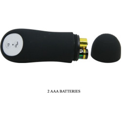 PRETTY LOVE PLUG ANAL SILICONA FORMA PENE Y 12 MODOS VIBRACION NEGRO