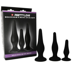 PRETTY LOVE KIT INICIACION ANAL PLUGS SILICONA
